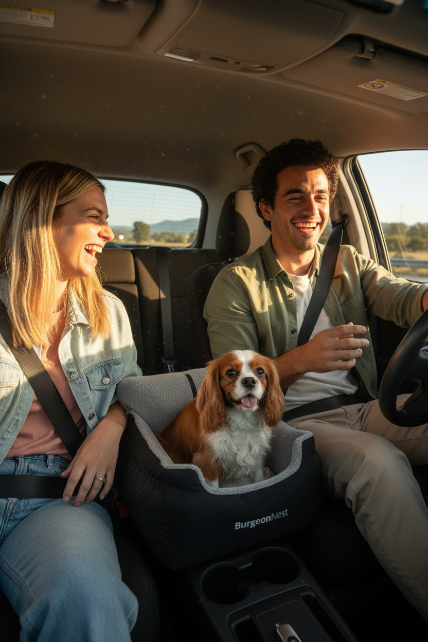 Community - friends road trip with dog